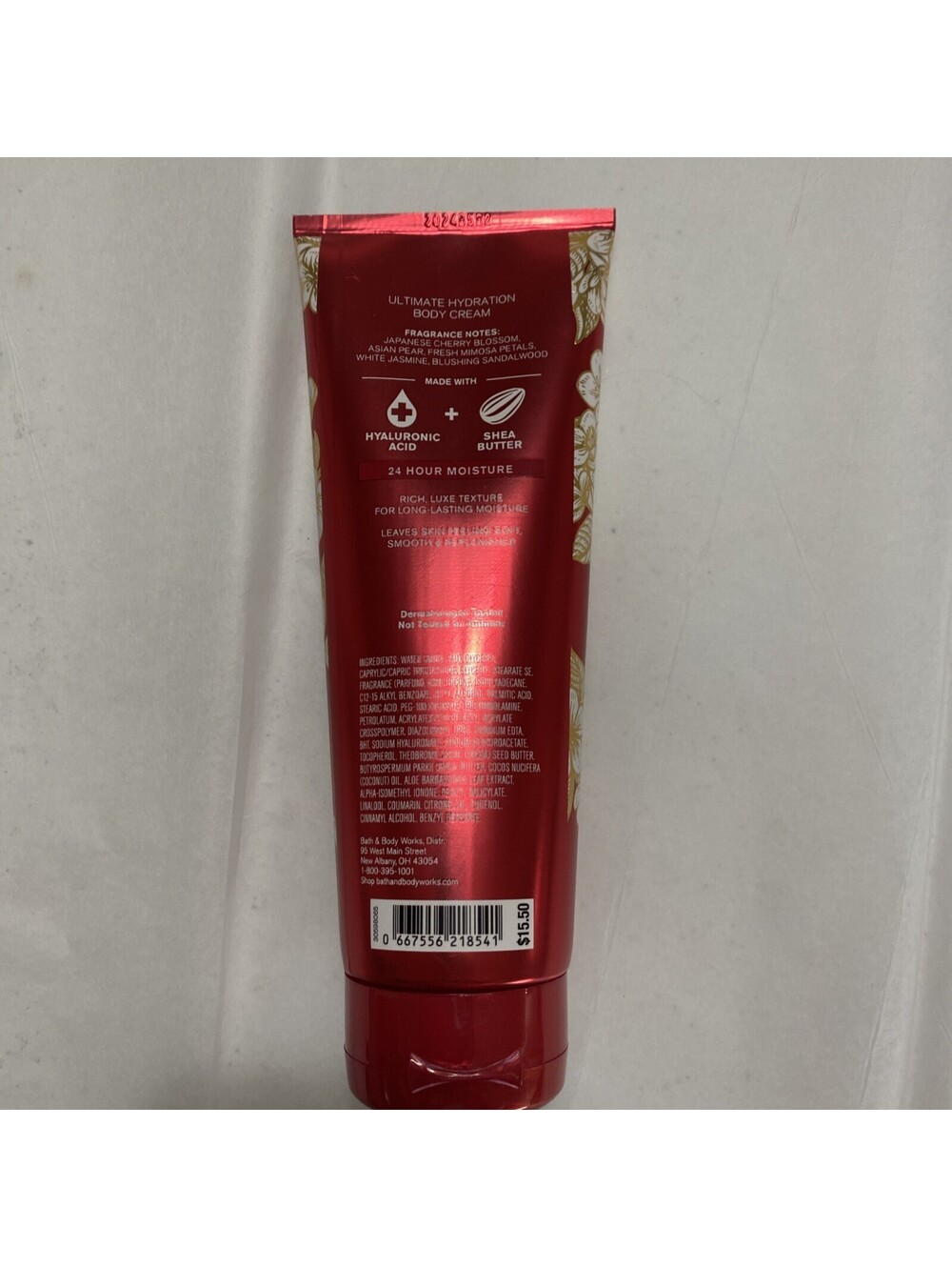 Bath & Body Works Japanese Cherry Blossom 24hr Ultimate Hydration Body Cream 8oz - Picture 2 of 2